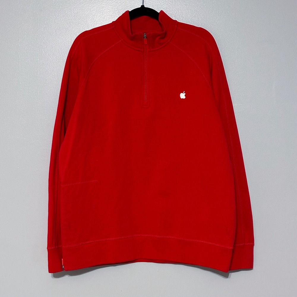 Apple Store employee red 1/4 zip pullover sweatshirt Size X-largeβ